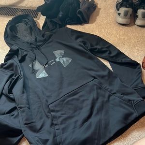 Mens Underarmour Cold Gear Longsleeve Hoodie Black Size L